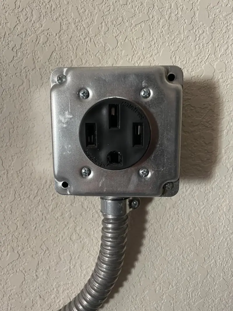 NEMA 14-50 outlet installed for Electrical Panel Upgrade in LaFayette